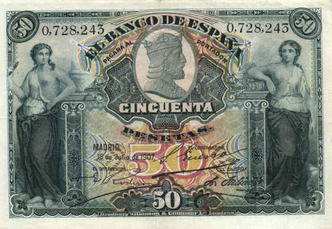50 Pesetas 15.7.1907